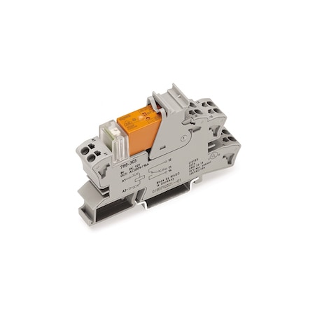 Wago RELAY DPDT SOCKET & BASE INDIC, SPRING 24VAC 16AMP 22-12AWG, GREY 430301